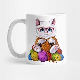 Cat Crocheting Mug